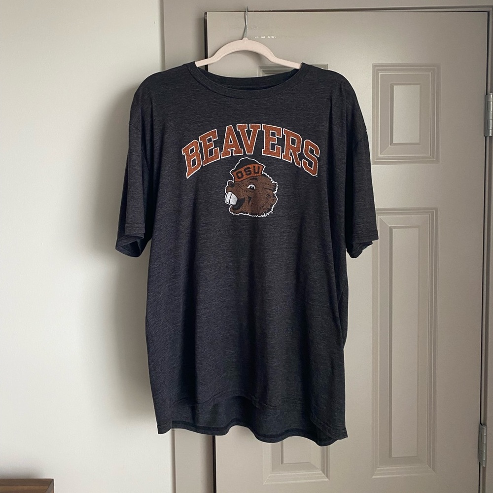 Mens Blue 84 Vintage Oregon State Short Sleeve Tee